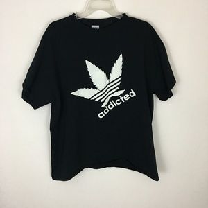 Men's Addicted Black T-Shirt Size XL